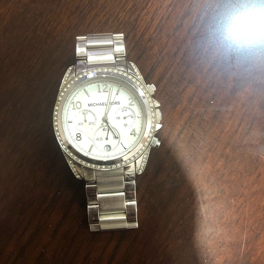 Authentic Silver Michael Kors Watch